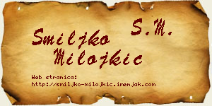 Smiljko Milojkić vizit kartica